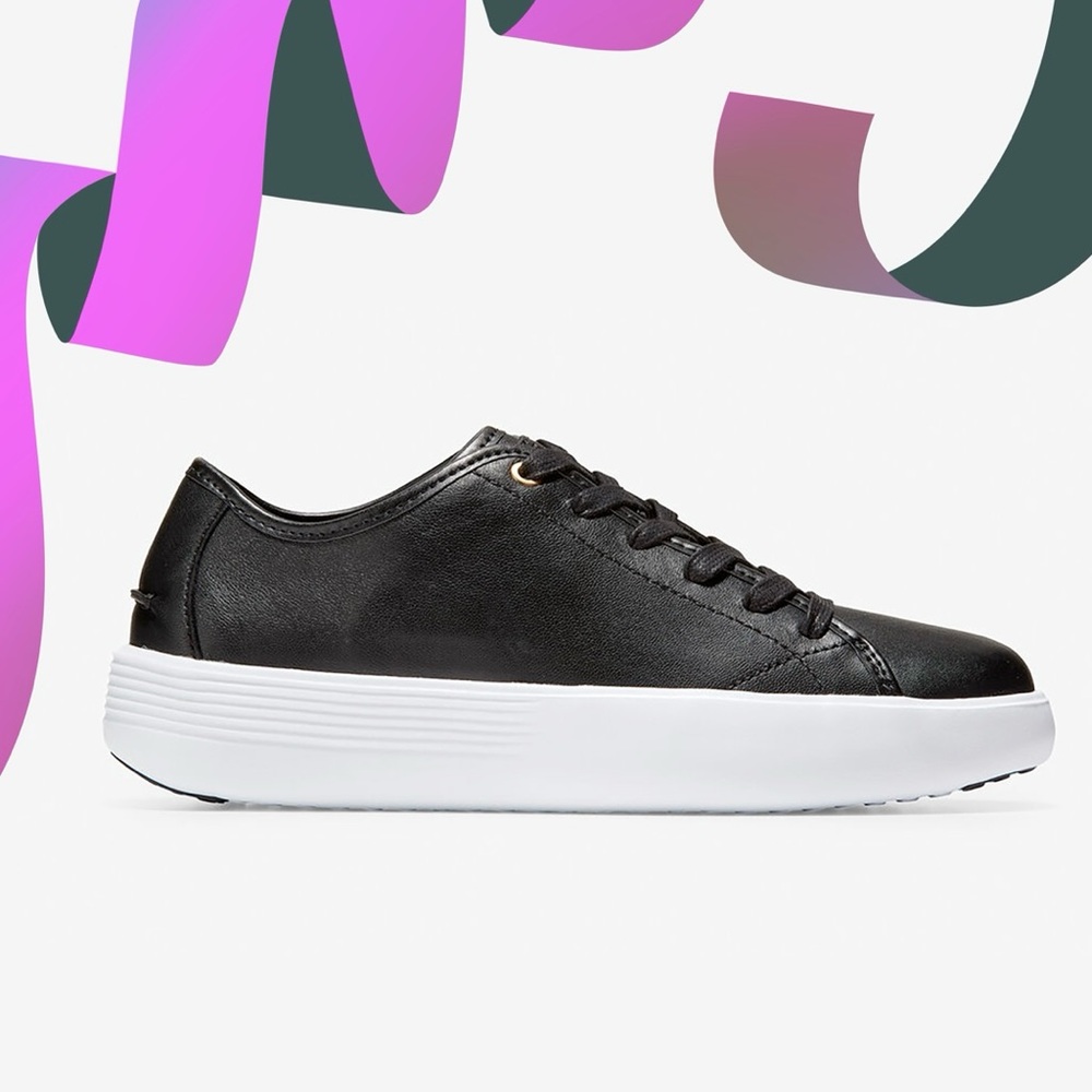 Cole Haan Grand Crosscourt Black Women's Platform Sneakers